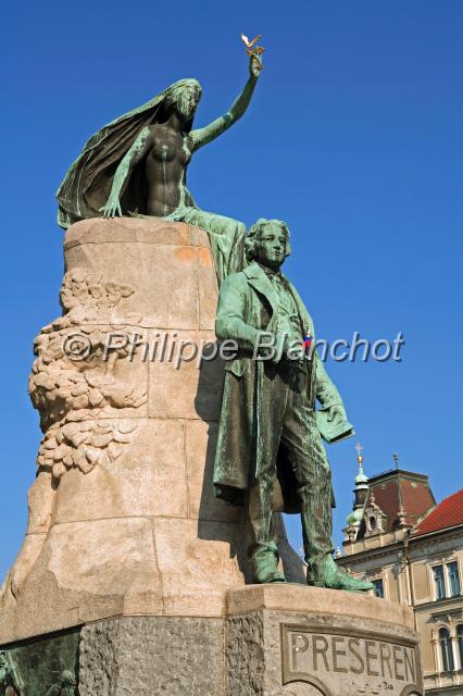 slovenie 08.JPG - Statue de France PrešerenLjubljana, Slovénie